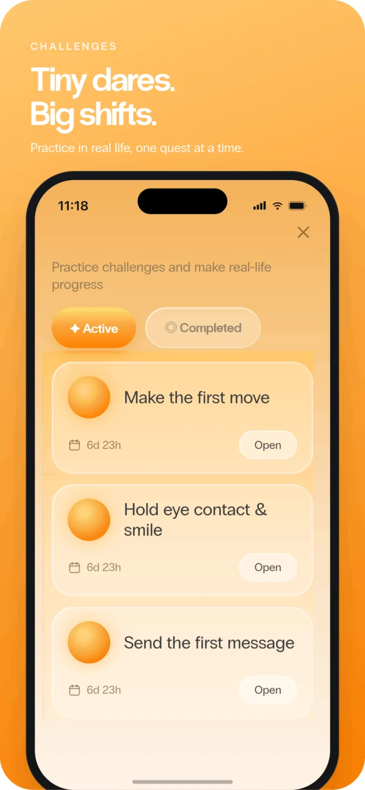 Challenges — tiny dares in real life, one quest at a time